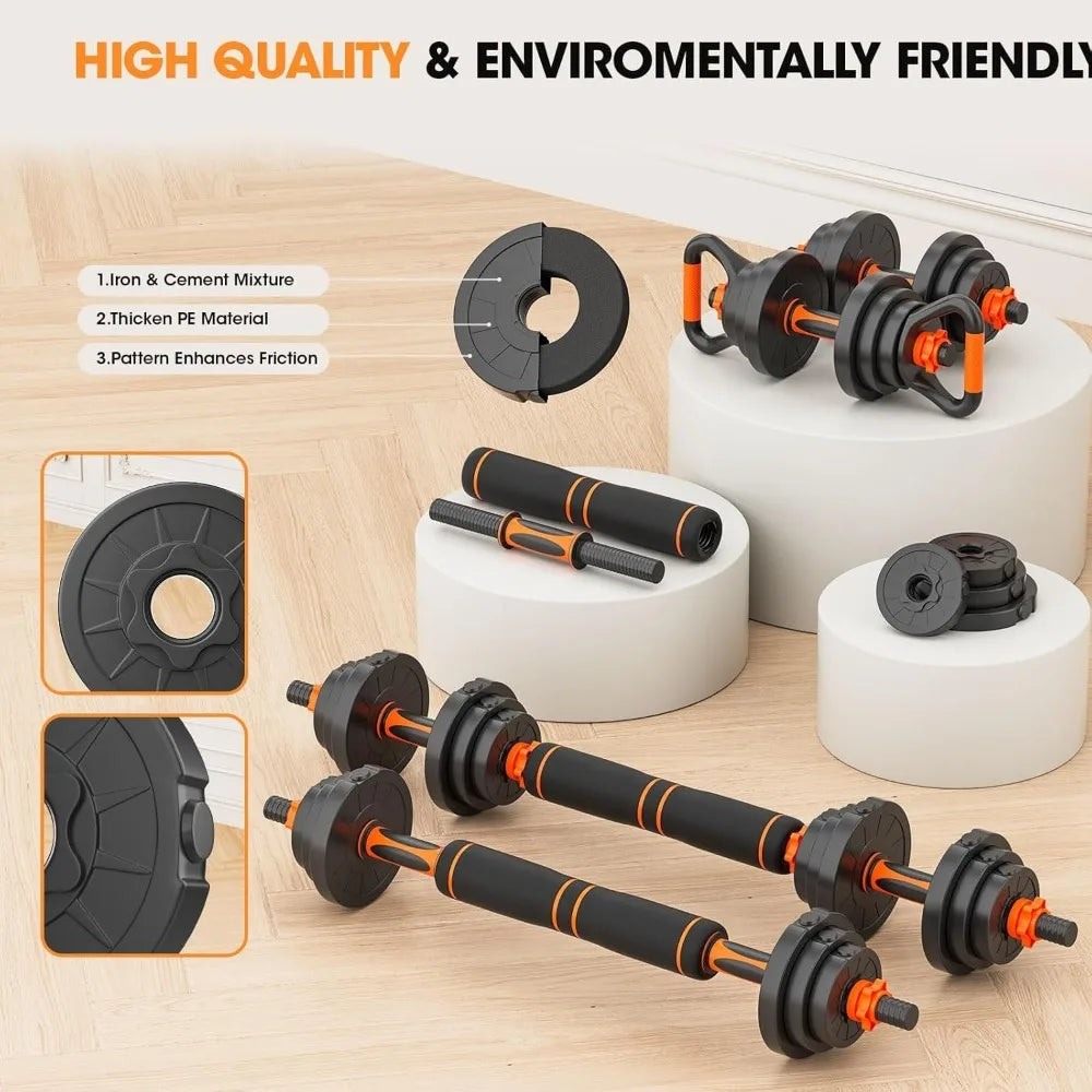 Stepwaver Adjustable Dumbbell Set 20LBS/50LBS/70LBS/90LBS Free Weights Dumbbells,4 In1 Weight Set