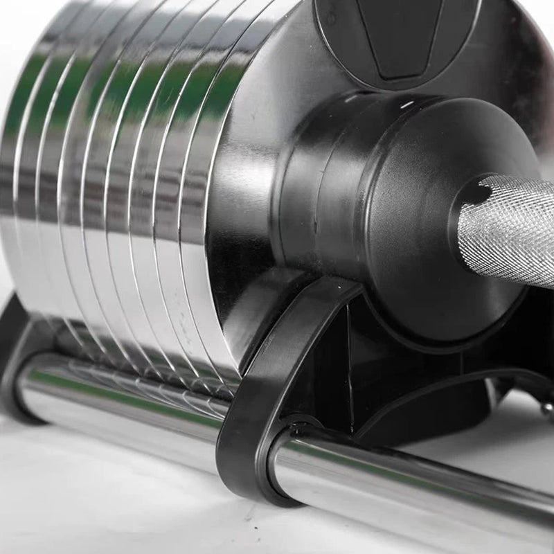 Chrome Adjustable Dumbbell Pair 2Kg(5Lb) or 4Kg(9Lb) Increase Max 45Kg(100Lb) Home Fitness OEM Dumbbells