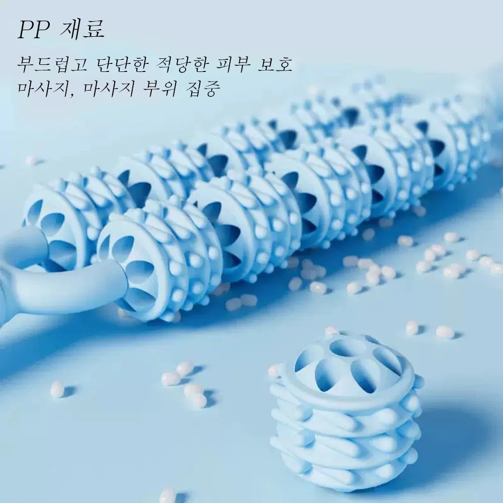 Double Row Massage Roller Massage Stick Muscle Relaxation Massage Tool - a Must-Have for Home Massage Relaxation