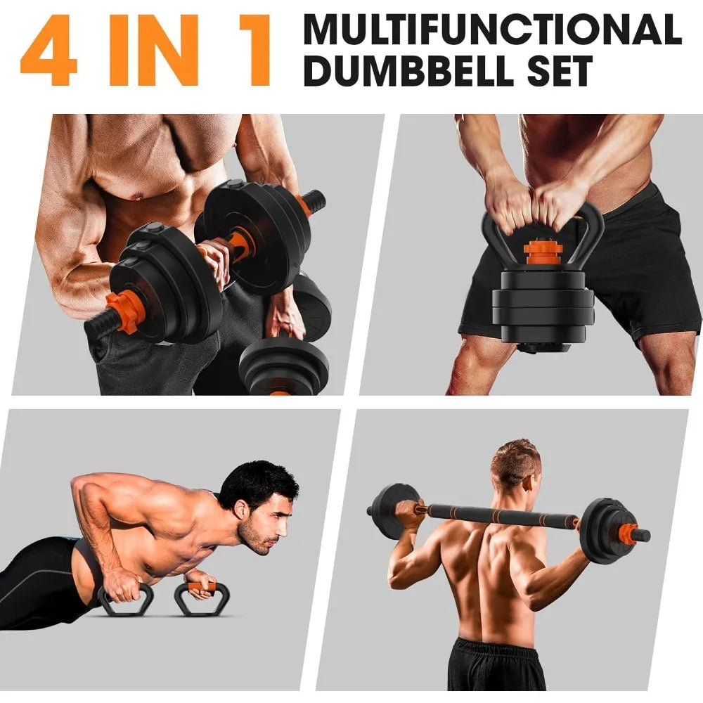 Stepwaver Adjustable Dumbbell Set 20LBS/50LBS/70LBS/90LBS Free Weights Dumbbells,4 In1 Weight Set
