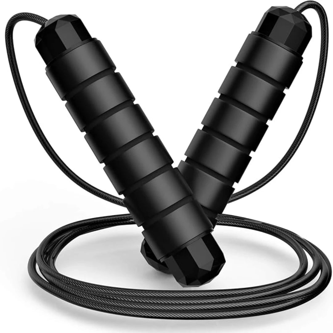 Tangle-Free Adjustable Steel Wire Jump Rope Rapid Speed Skipping Jump Ropes Fitness Workout Sport Equipment for Kids Adults