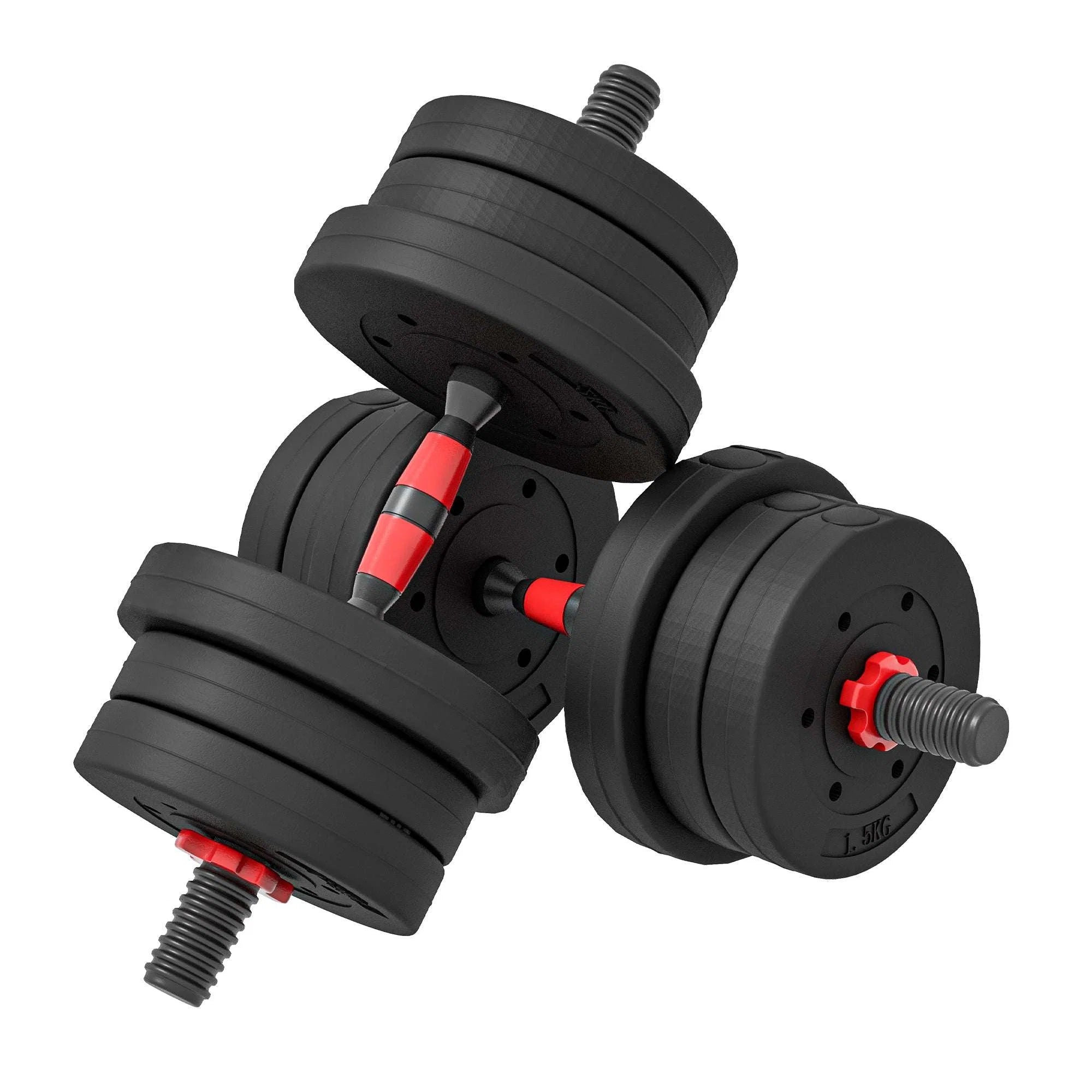 20Kg 2 in 1 Adjustable Dumbbells Weight Set, Dumbbell Hand Weight Barbell for Body Fitness, Lifting Training for Home, Office, Gym, Black