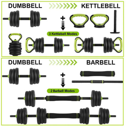 Adjustable Dumbbells 44/66/88Lbs Free Weight Set with Connector, 4 in 1 Weight Dumbbell Set Fitness Exercise for Home Gym