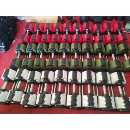 Colorful Paint Adjustable Dumbbell, Gym Fitness Dumbbells, Incremental Cast Iron, New, 36Kg, 2Kg Increased