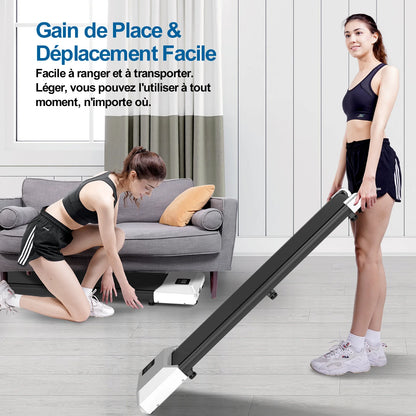 Walking Pad 2 in 1 under Desk Treadmill, 2.5HP Low Noise Walking Pad Running Jogging Machine with Remote Control for Home Office