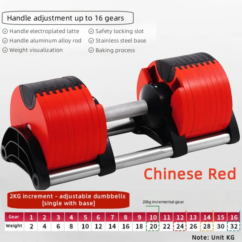 Adjustable Dumbbells Home Quick-Adjust Dumbbells Quick Training Arm Chest Weight Men&