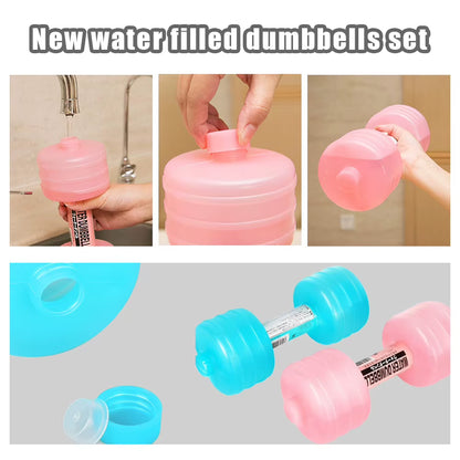 Water-Filled Dumbbells Portable Dumbbell Sports Water Bottle for Arm Strength Training Home Gym Fitness