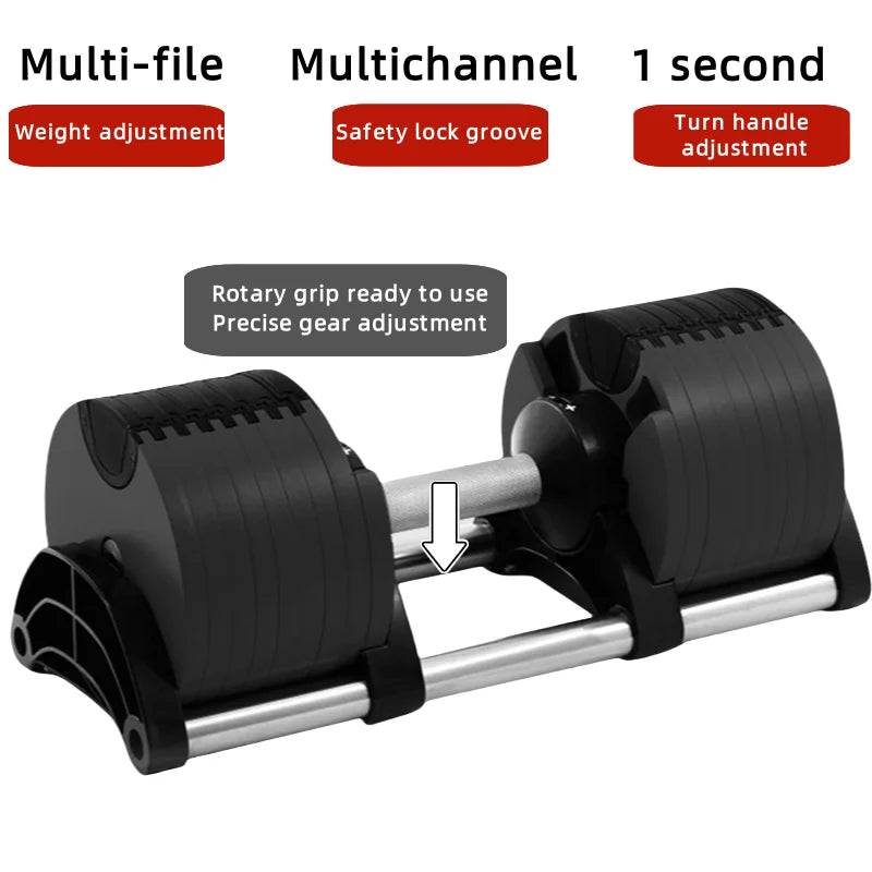 Adjustable Dumbbells Home Quick-Adjust Dumbbells Quick Training Arm Chest Weight Men&
