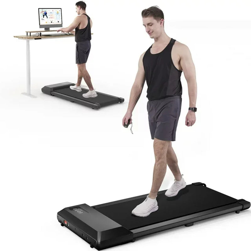 2In1 Powerful 2.5HP Walking Pad Treadmill 15.35*35.43" Belt Walkingpad 300LBS Quiet Portable under Desk Pad for Home&Office