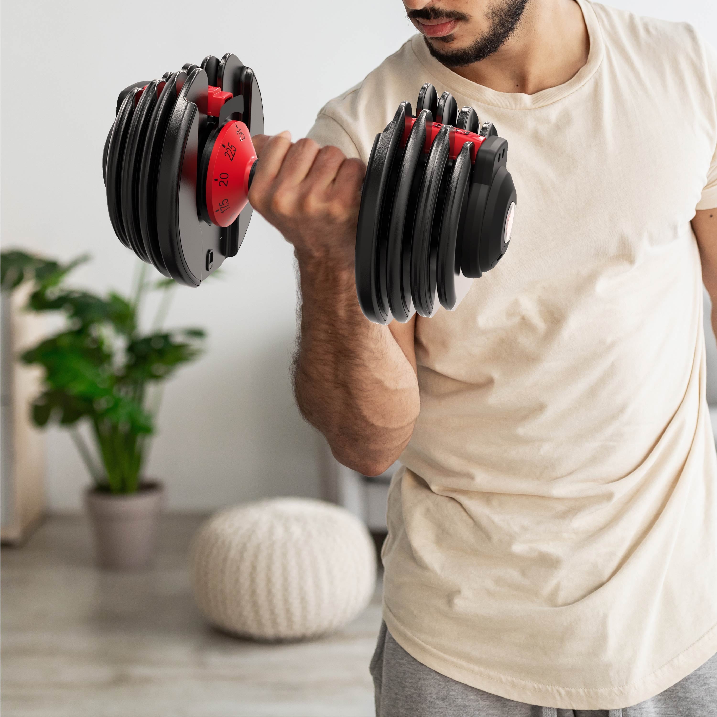 Adjustable Dumbbells 2-Pack, 25Lb Smartbell Dumbbell Set with 9-In-1 Quick-Select Weights, 2.5Lb Increments for Home Gym