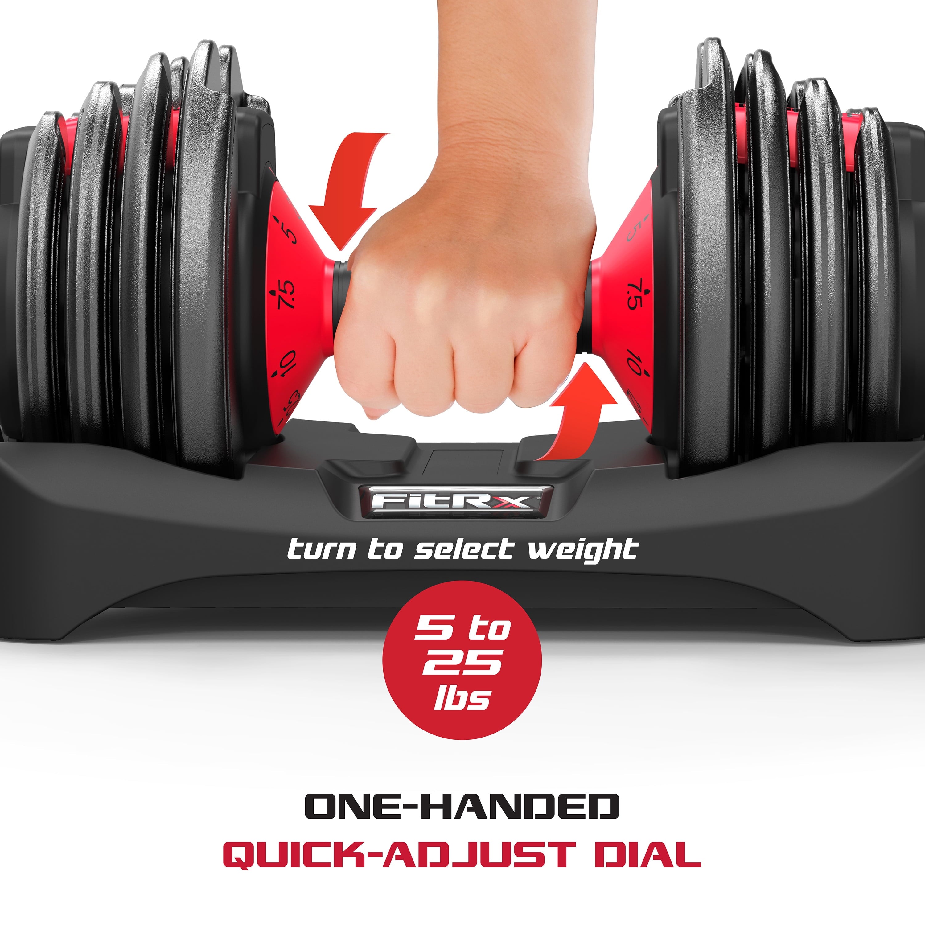 Adjustable Dumbbells 2-Pack, 25Lb Smartbell Dumbbell Set with 9-In-1 Quick-Select Weights, 2.5Lb Increments for Home Gym