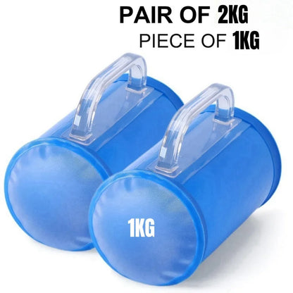 1 Pair Water Dumbbells Water Filled Training Weights Set Water Weight Bag Travel Weights for Strength Training Fitness &amp; Shaping