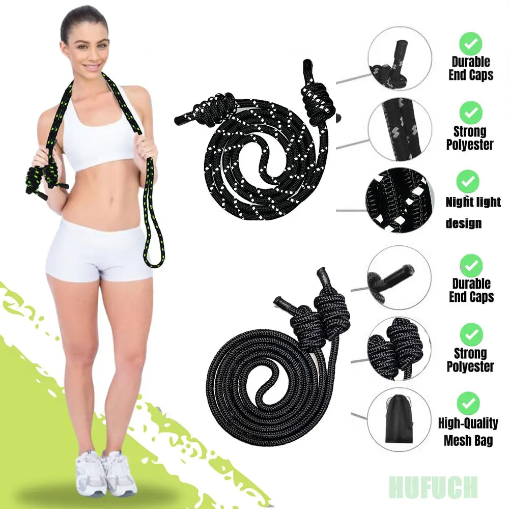Flow Exercise Rope for Fitness Flow Double Braid Workout Rope Adjustable Length Jump Ropes for Men and Women Home Gym Workout