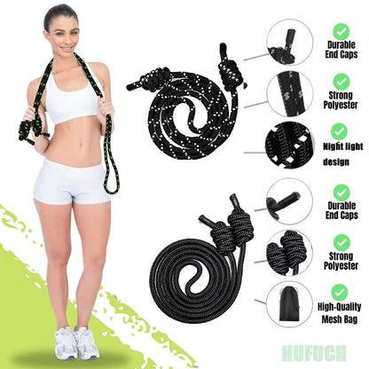 Flow Exercise Rope for Fitness Flow Double Braid Workout Rope Adjustable Length Jump Ropes for Men and Women Home Gym Workout