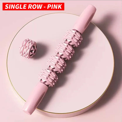 Double Row Massage Roller Massage Stick Muscle Relaxation Massage Tool - a Must-Have for Home Massage Relaxation