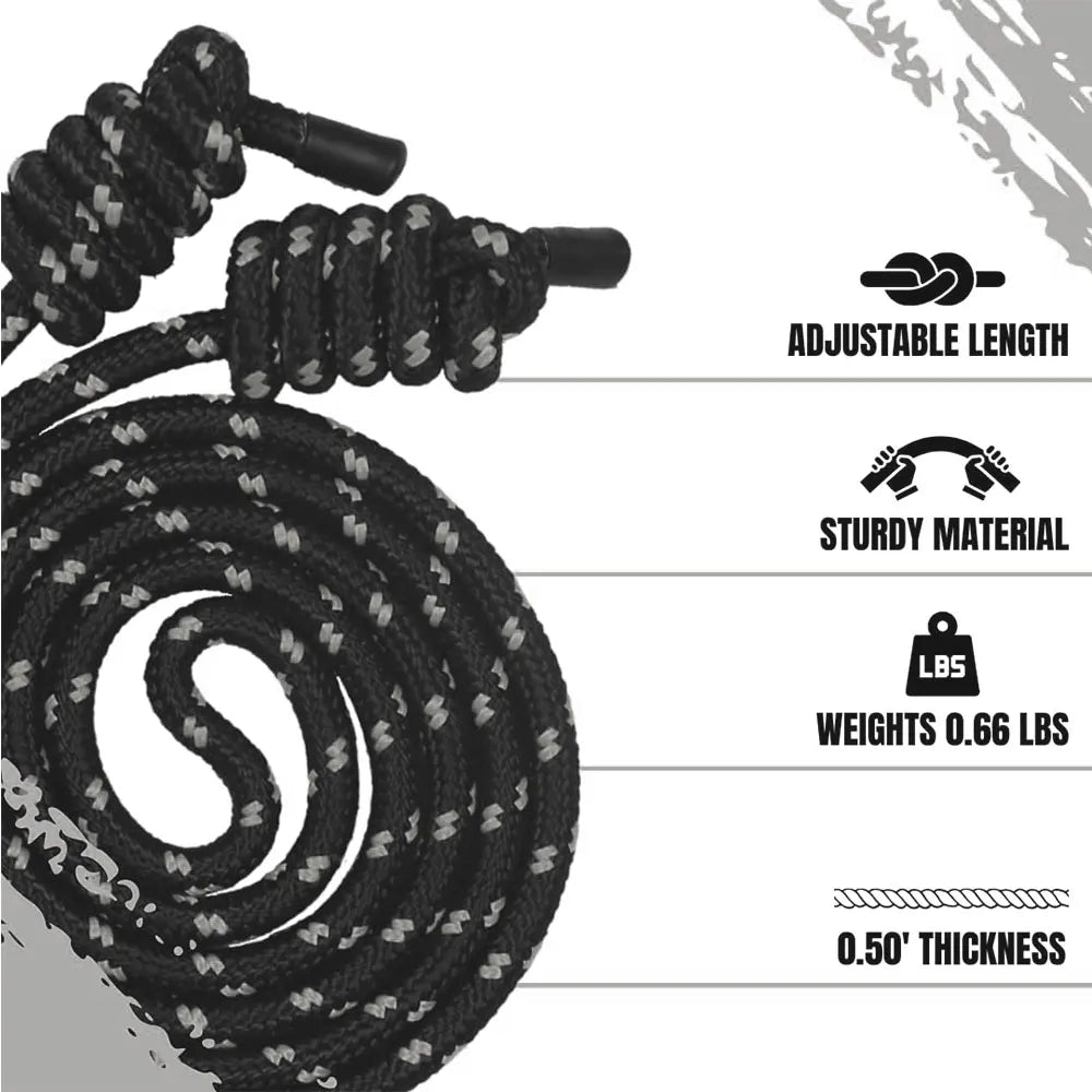 Flow Exercise Rope for Fitness Flow Double Braid Workout Rope Adjustable Length Jump Ropes for Men and Women Home Gym Workout