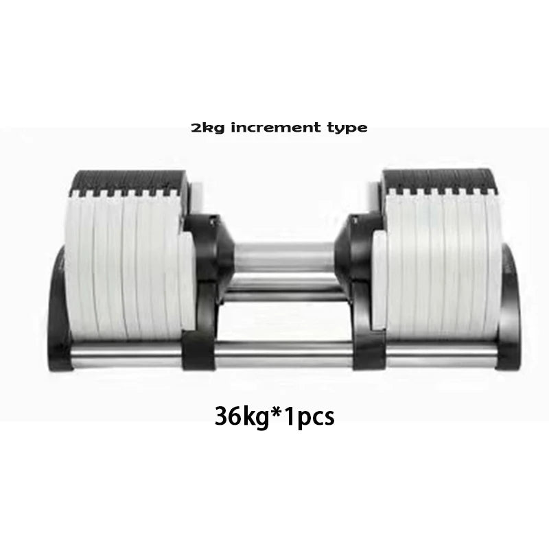 Colorful Paint Adjustable Dumbbell, Gym Fitness Dumbbells, Incremental Cast Iron, New, 36Kg, 2Kg Increased