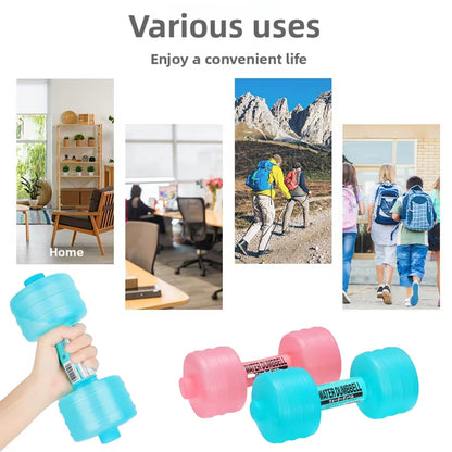 Water-Filled Dumbbells Portable Dumbbell Sports Water Bottle for Arm Strength Training Home Gym Fitness