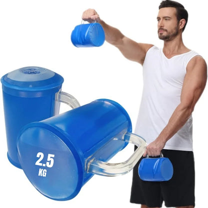 1 Pair Water Dumbbells Water Filled Training Weights Set Water Weight Bag Travel Weights for Strength Training Fitness &amp; Shaping