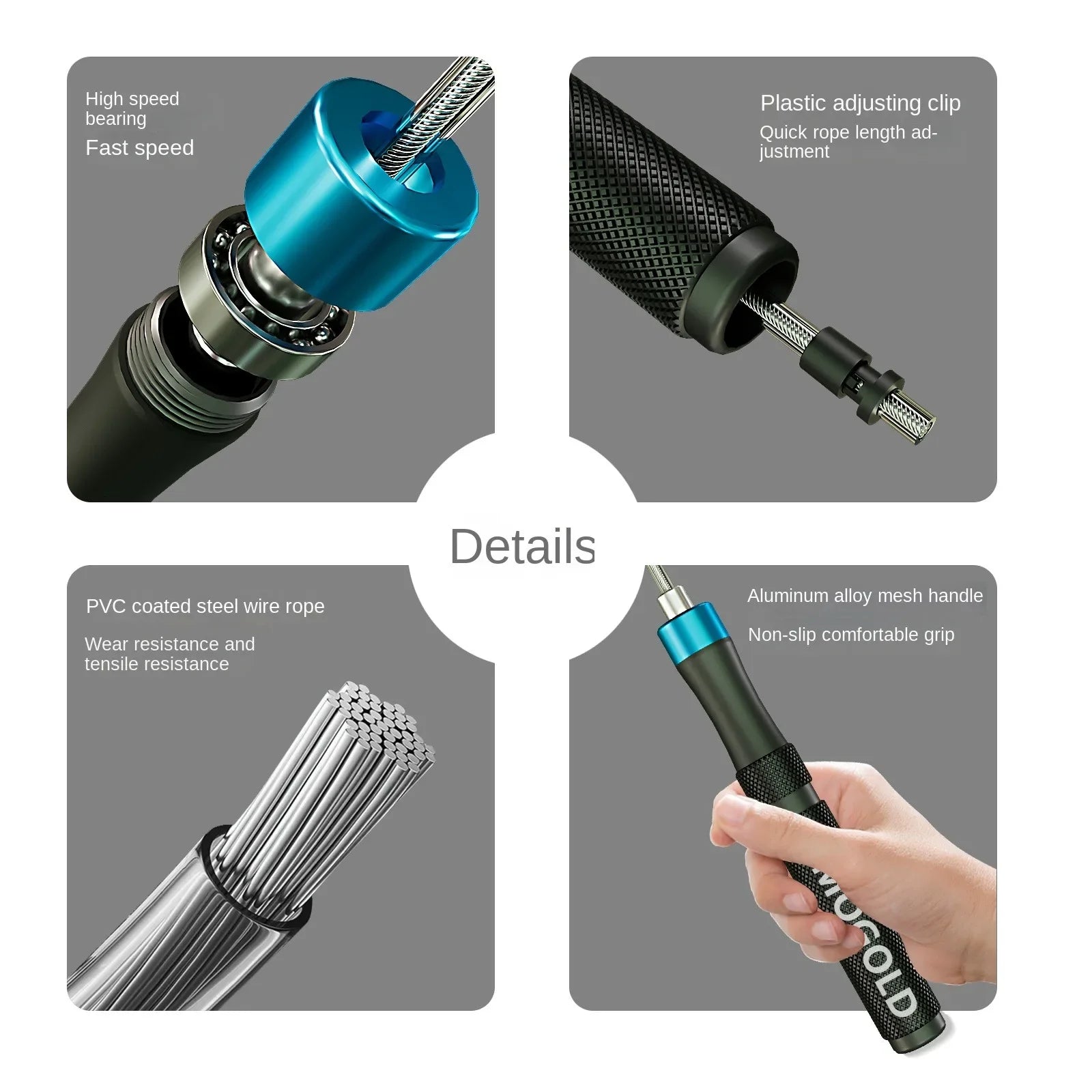 Sport Jump Rope Boxing Replacement Sports Bodybuilding Weighted Crossfit Sport Man Bodybuilding Sport Jump Weights Fitness Gym M