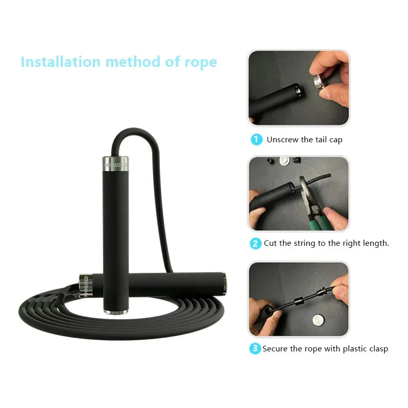 Sport Jump Rope Boxing Replacement Sports Bodybuilding Weighted Crossfit Sport Man Bodybuilding Sport Jump Weights Fitness Gym M